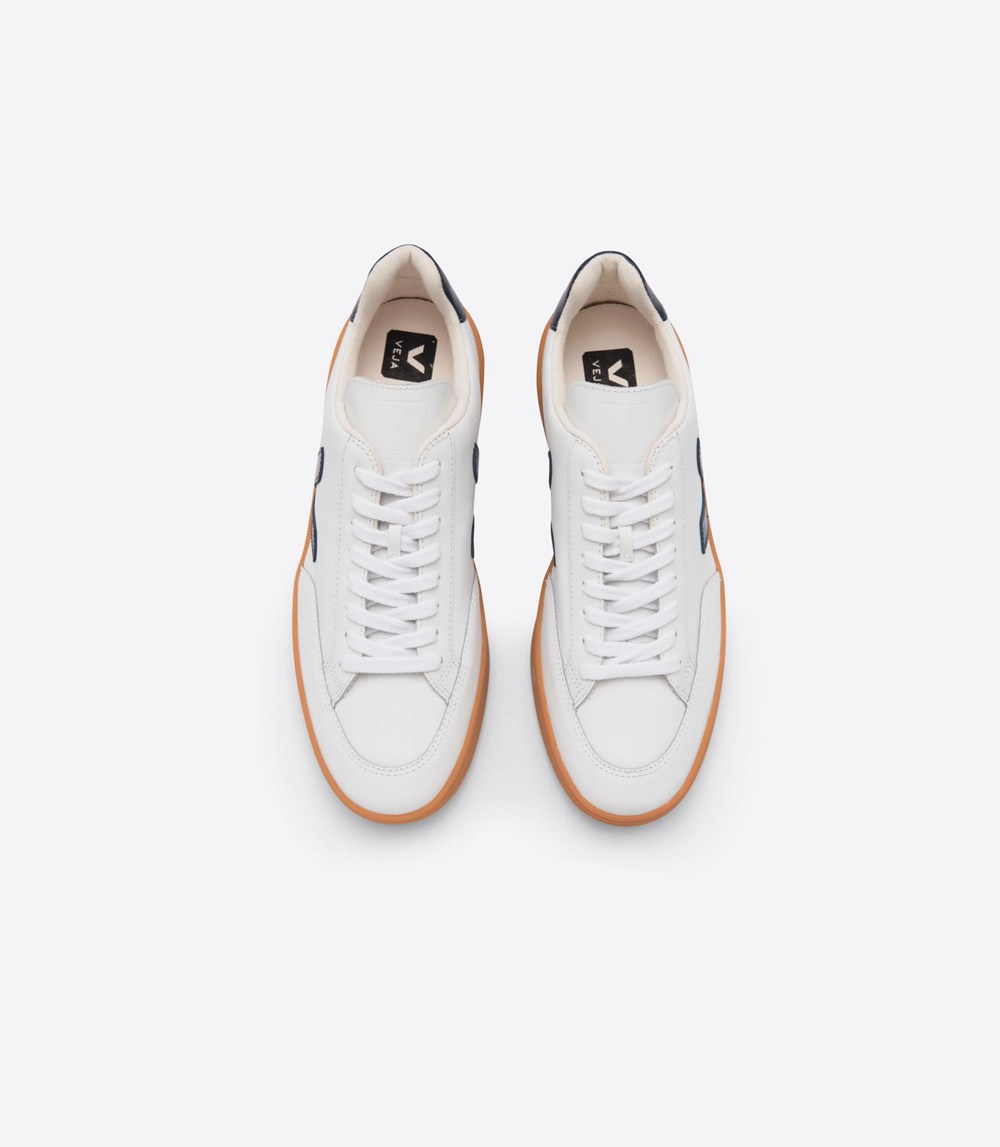 Veja Trainers Womens White - V-12 Leather - UBZQ-23918